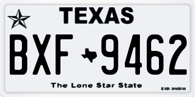 TX license plate BXF9462