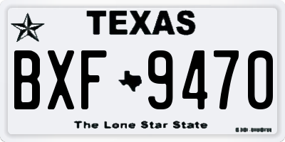 TX license plate BXF9470