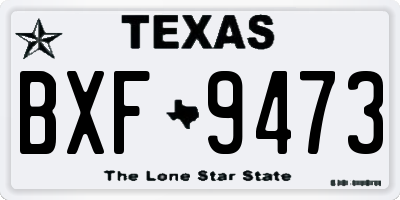 TX license plate BXF9473
