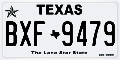 TX license plate BXF9479