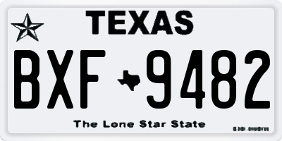 TX license plate BXF9482