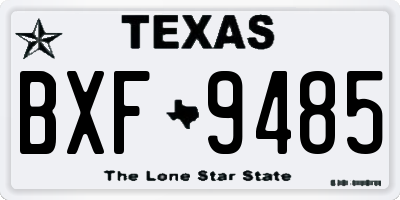 TX license plate BXF9485