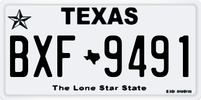 TX license plate BXF9491