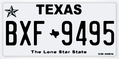 TX license plate BXF9495
