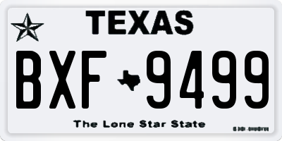 TX license plate BXF9499
