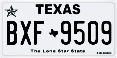 TX license plate BXF9509