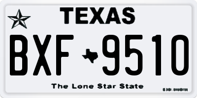 TX license plate BXF9510