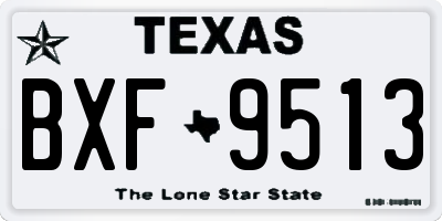 TX license plate BXF9513
