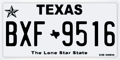 TX license plate BXF9516