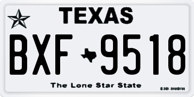 TX license plate BXF9518