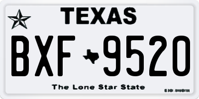 TX license plate BXF9520