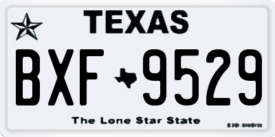 TX license plate BXF9529