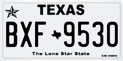 TX license plate BXF9530