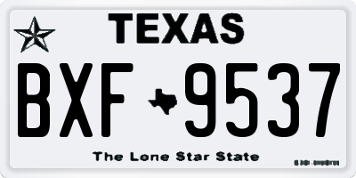 TX license plate BXF9537
