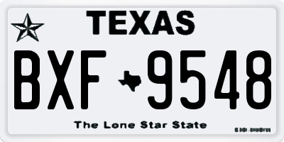 TX license plate BXF9548
