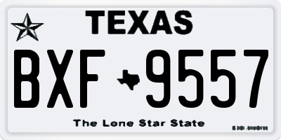 TX license plate BXF9557