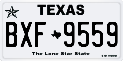 TX license plate BXF9559