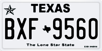 TX license plate BXF9560