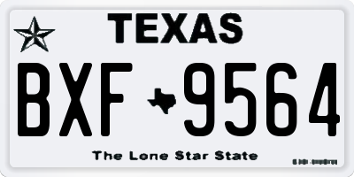 TX license plate BXF9564