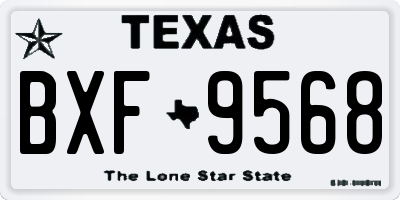 TX license plate BXF9568