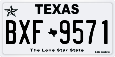 TX license plate BXF9571