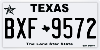 TX license plate BXF9572