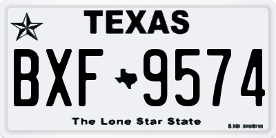 TX license plate BXF9574