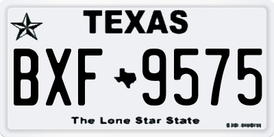 TX license plate BXF9575