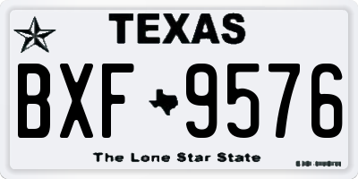 TX license plate BXF9576