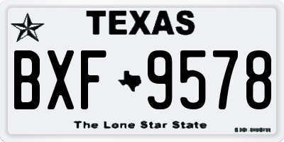 TX license plate BXF9578
