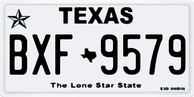 TX license plate BXF9579