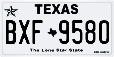 TX license plate BXF9580