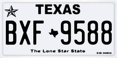 TX license plate BXF9588