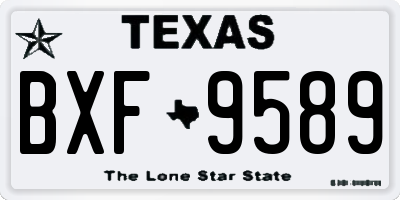 TX license plate BXF9589