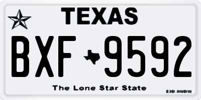 TX license plate BXF9592