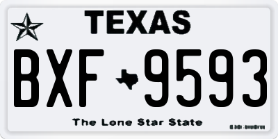 TX license plate BXF9593