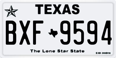 TX license plate BXF9594