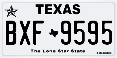 TX license plate BXF9595