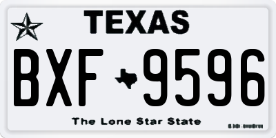 TX license plate BXF9596