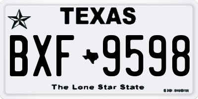 TX license plate BXF9598