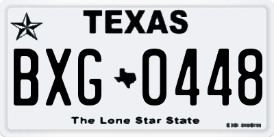 TX license plate BXG0448