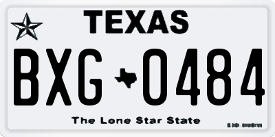 TX license plate BXG0484