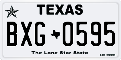 TX license plate BXG0595