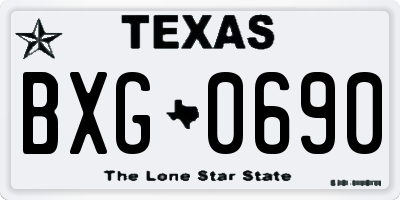 TX license plate BXG0690