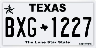 TX license plate BXG1227