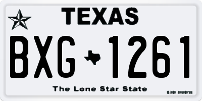 TX license plate BXG1261