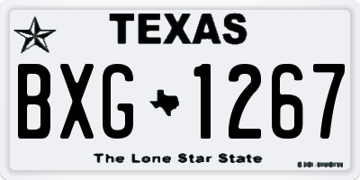 TX license plate BXG1267