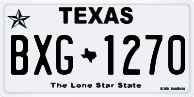 TX license plate BXG1270