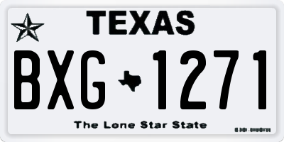 TX license plate BXG1271