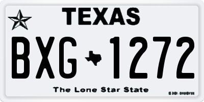 TX license plate BXG1272